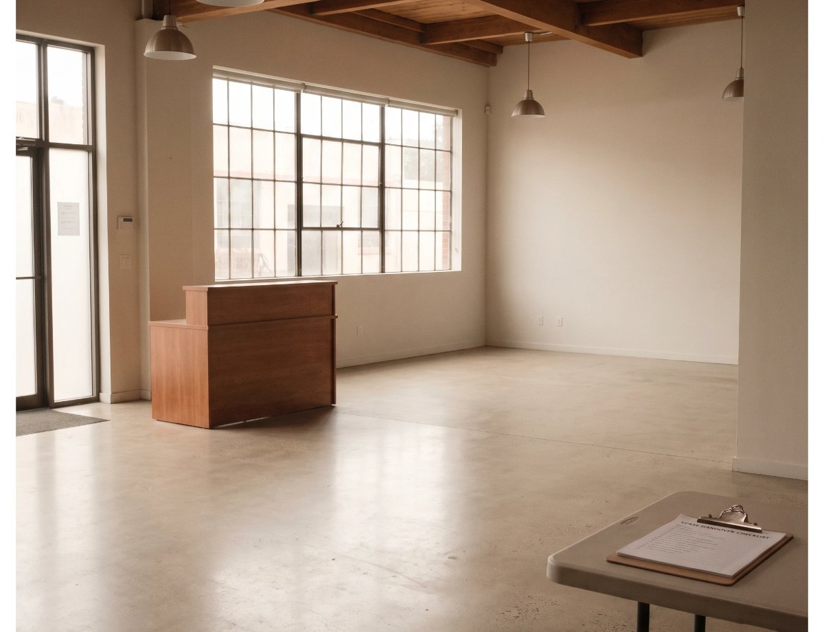 Empty commercial unit at lease handover